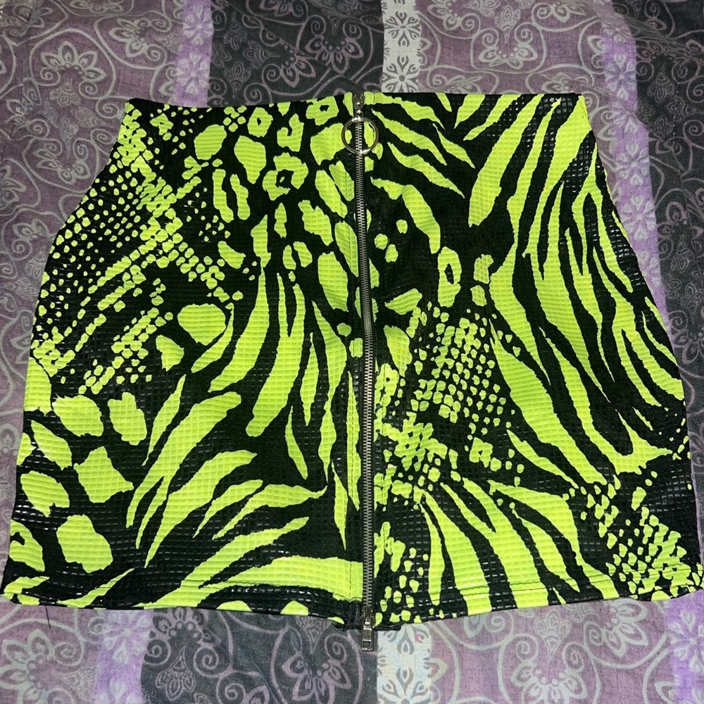 Dolls Kill Rave Jungle mini skirt